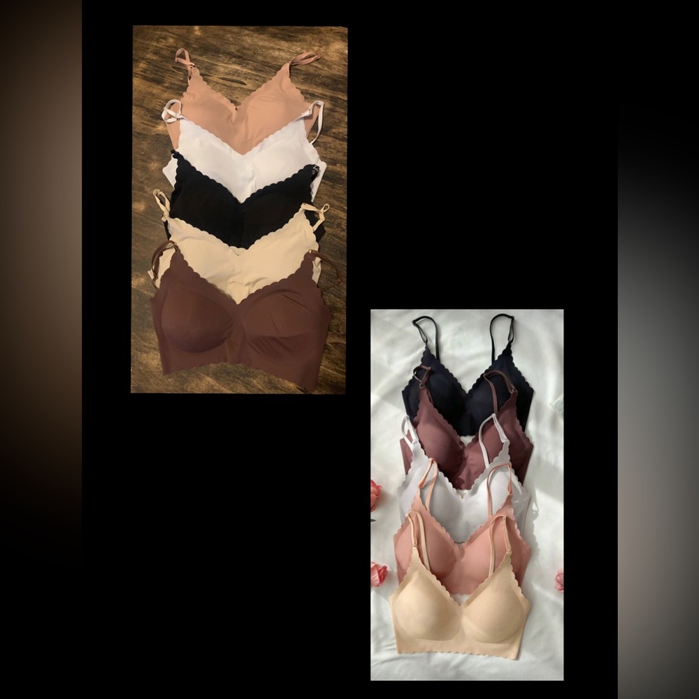 Comfort Lace-Trim Seamless Bralette Bundle